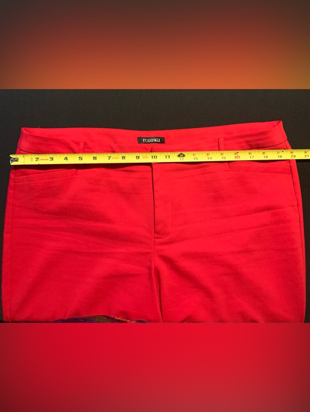 Roz & Ali Bright Red Pants - Picture 8 of 14